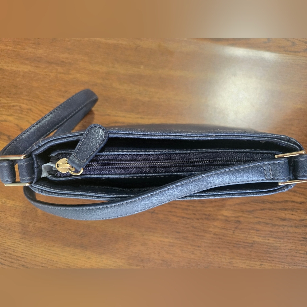 Vintage 90s Liz Claiborne Small Blue Leather Shoulder Bag Purse RARE FIND-EUC - Picture 5 of 11